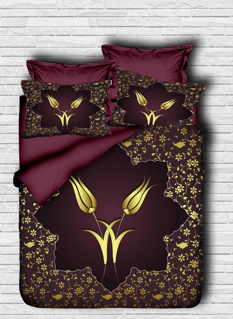 L'essentiel Maison set posteljine 141, 160x220cm, Bordo-zlatna