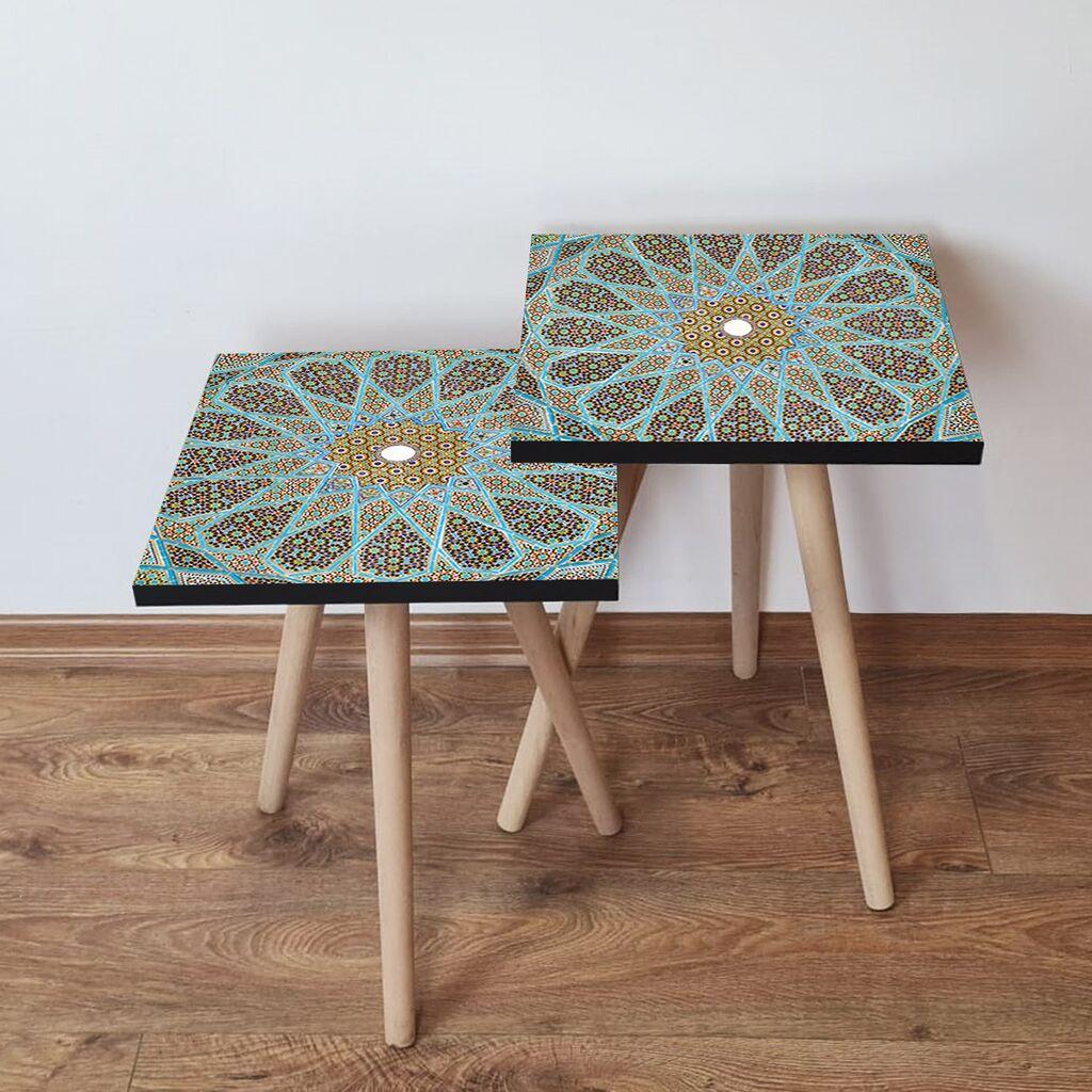 Hanah Home set stolića za kafu 2Shp412, 2 dijela, šareni