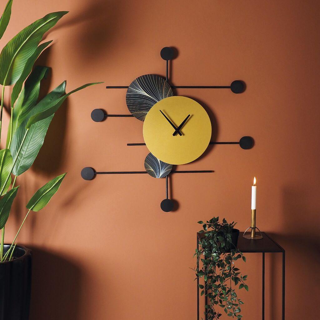Zidni sat Wallity 36x99cm Zlatno-crni