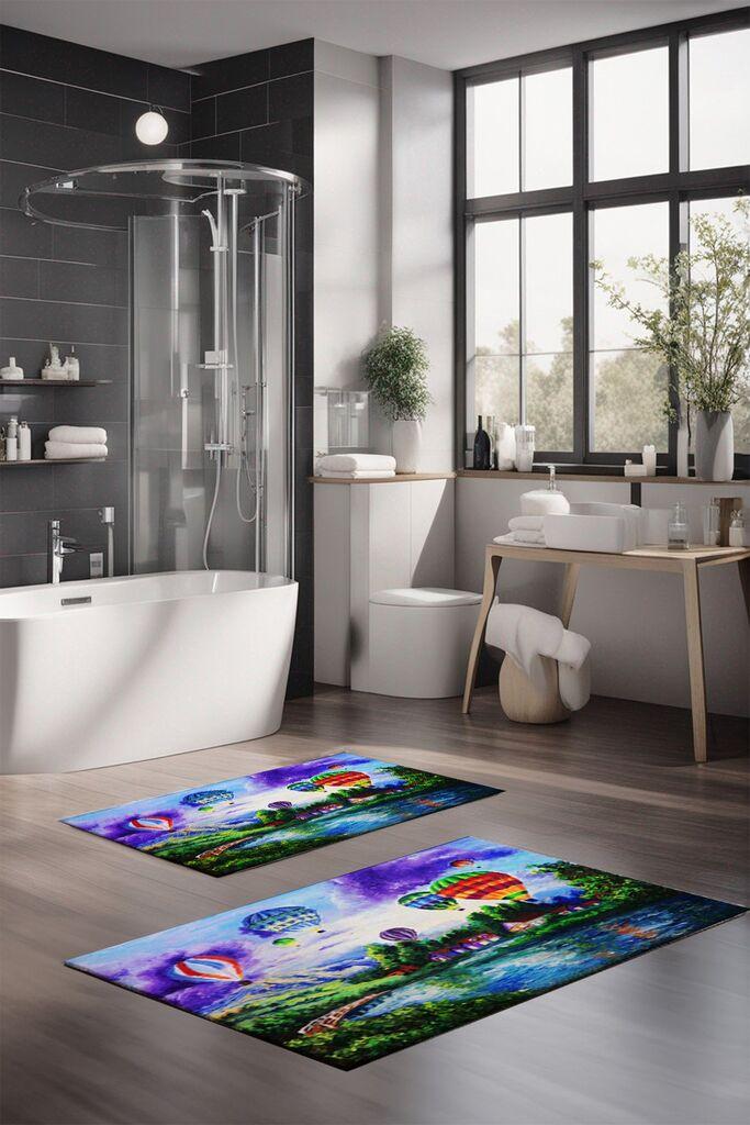 L'essentiel Maison Set tepiha za kupatilo CT-5128, 2 komada, šareni