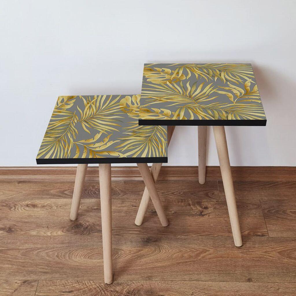 Hanah Home set stolića za kafu 2Shp523, 2 dijela, šareni
