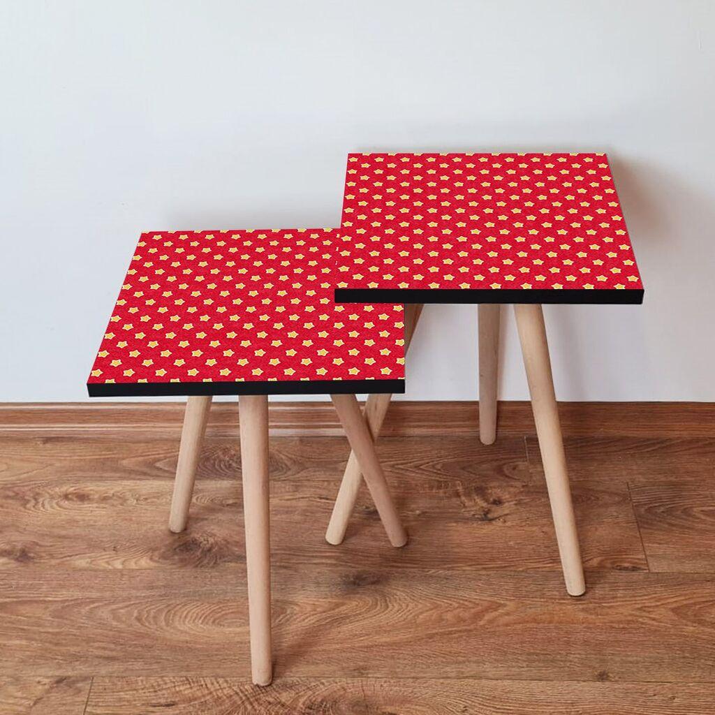Hanah Home set stolića za kafu 2Shp416, 2 dijela, šareni