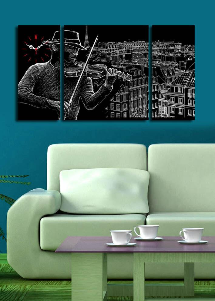 Wallity Zidni sat 3P204045CS-6, 84x45 cm, 3 dela