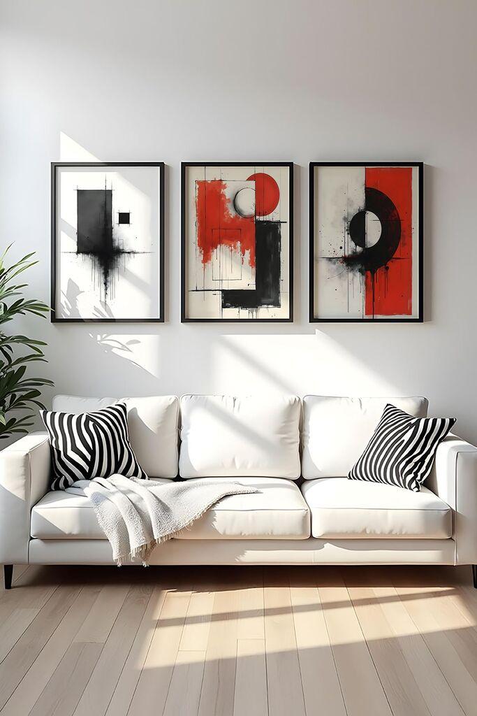 Wallity Uramljena slika Huhu441, 50x35 cm , 3 dela