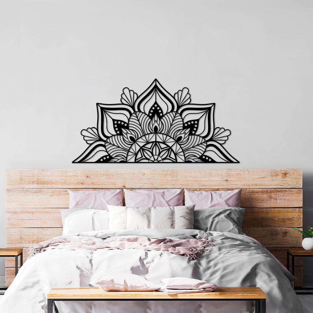 Wallity Zidna dekoracija Mandala 1, 154x78 cm, 1.5 mm, Crna