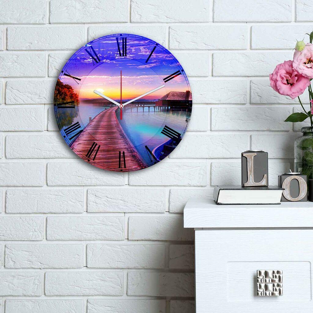 Wallity MDF Zidni sat 30cm Šareni
