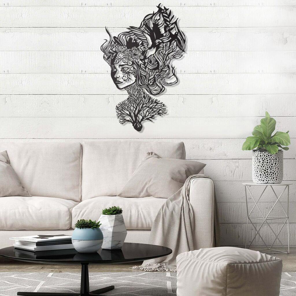 Wallity Zidna dekoracija Heart Of Beauty, 47x70 cm 2 mm, Crna
