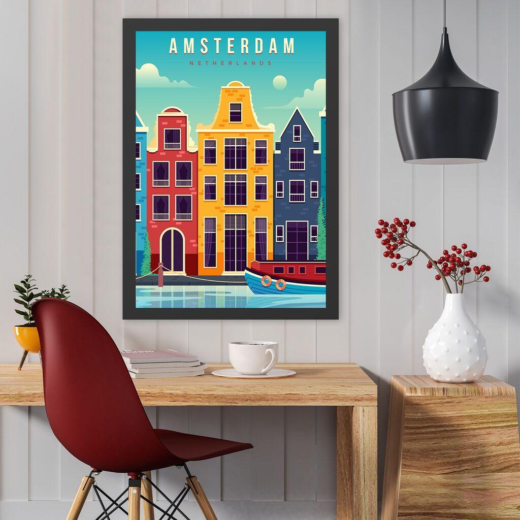 Wallity Uramljena slika Amsterdam, 35x45 cm