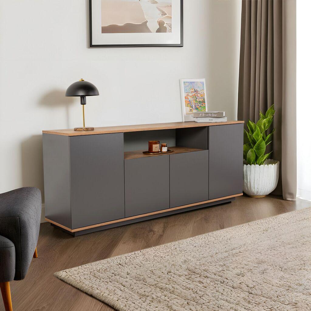 Hanah Home Konzolni sto Arista, 180x75x44,5 cm, Antracit
