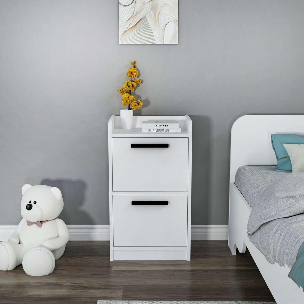 Hanah Home Nightstand Luses, 45x29,6x79,4 cm, bijela
