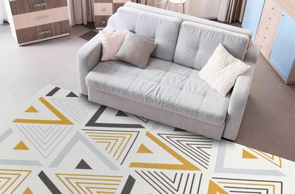 Conceptum Hypnose tepih 120x180cm žuto-siva