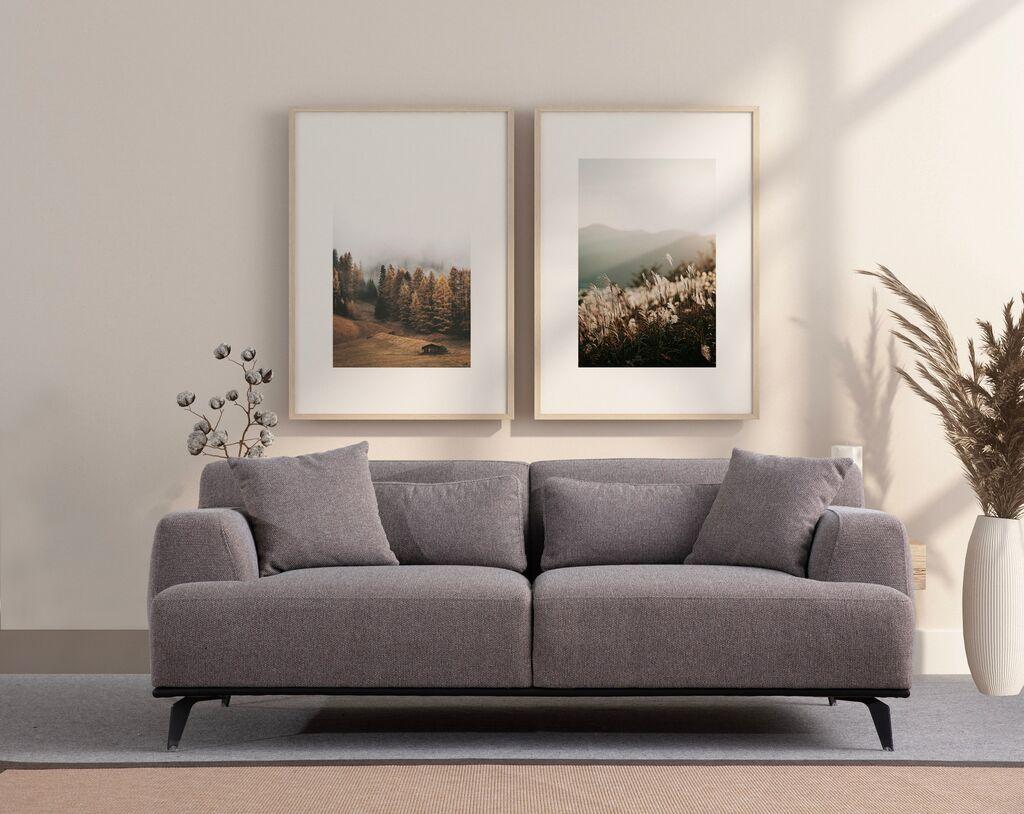 Atelier del Sofa Dvosjed Jaguar 2, 200 x 100 x 75 cm, Siva