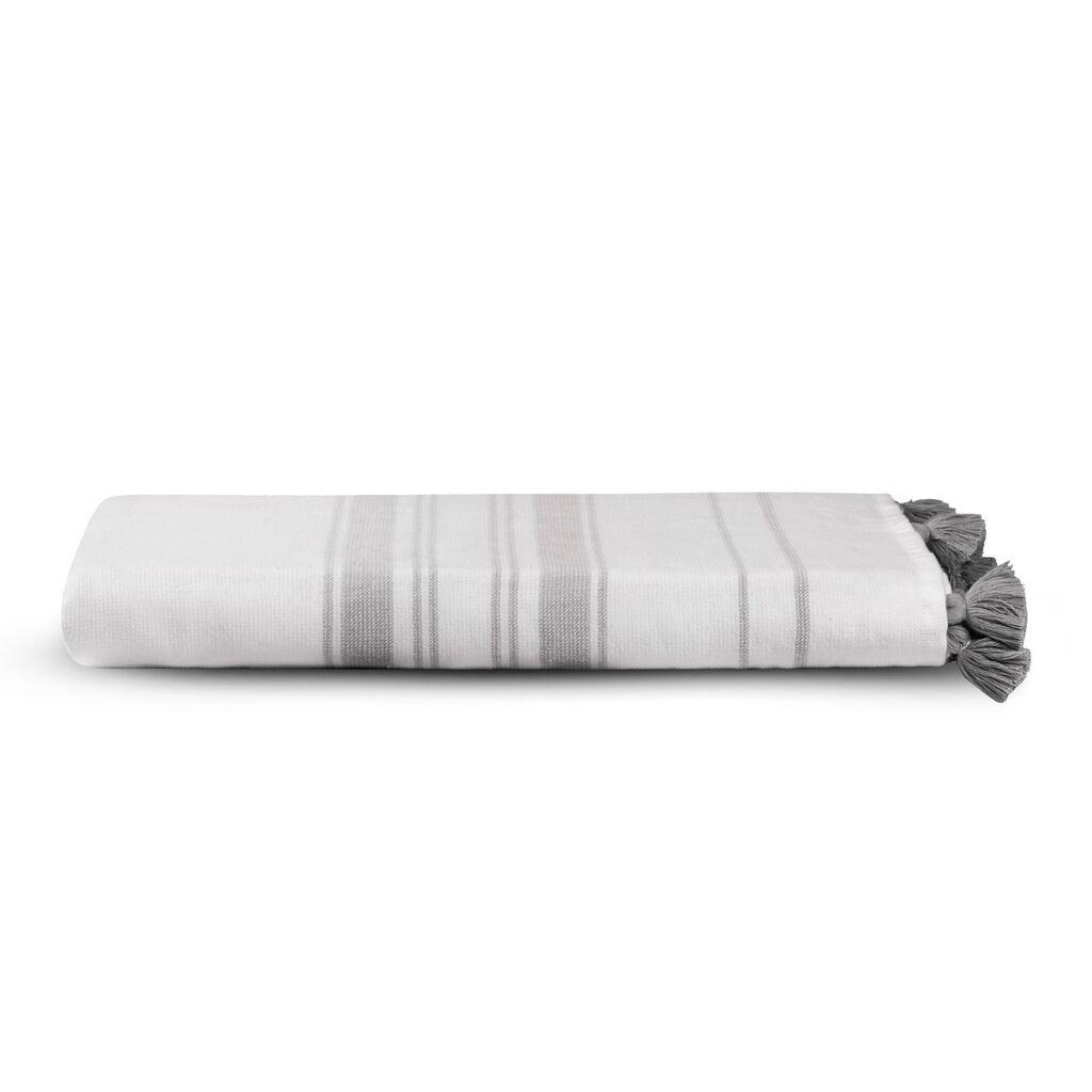 L'essentiel Maison Ručnik za kupanje 100x180cm Bijelo-siva