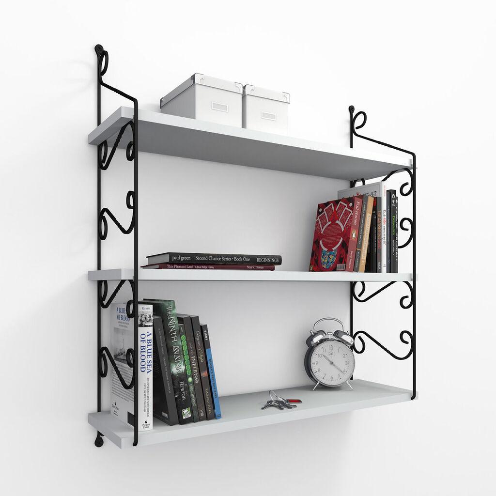 Hanah Home Zidna polica Seramoni, 72x81x20 cm, Bijela