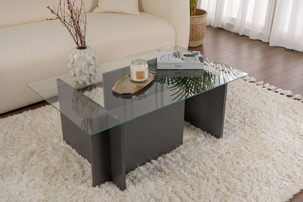 Nordure Klub sto Ventrino, 105x65x40cm, Antracit