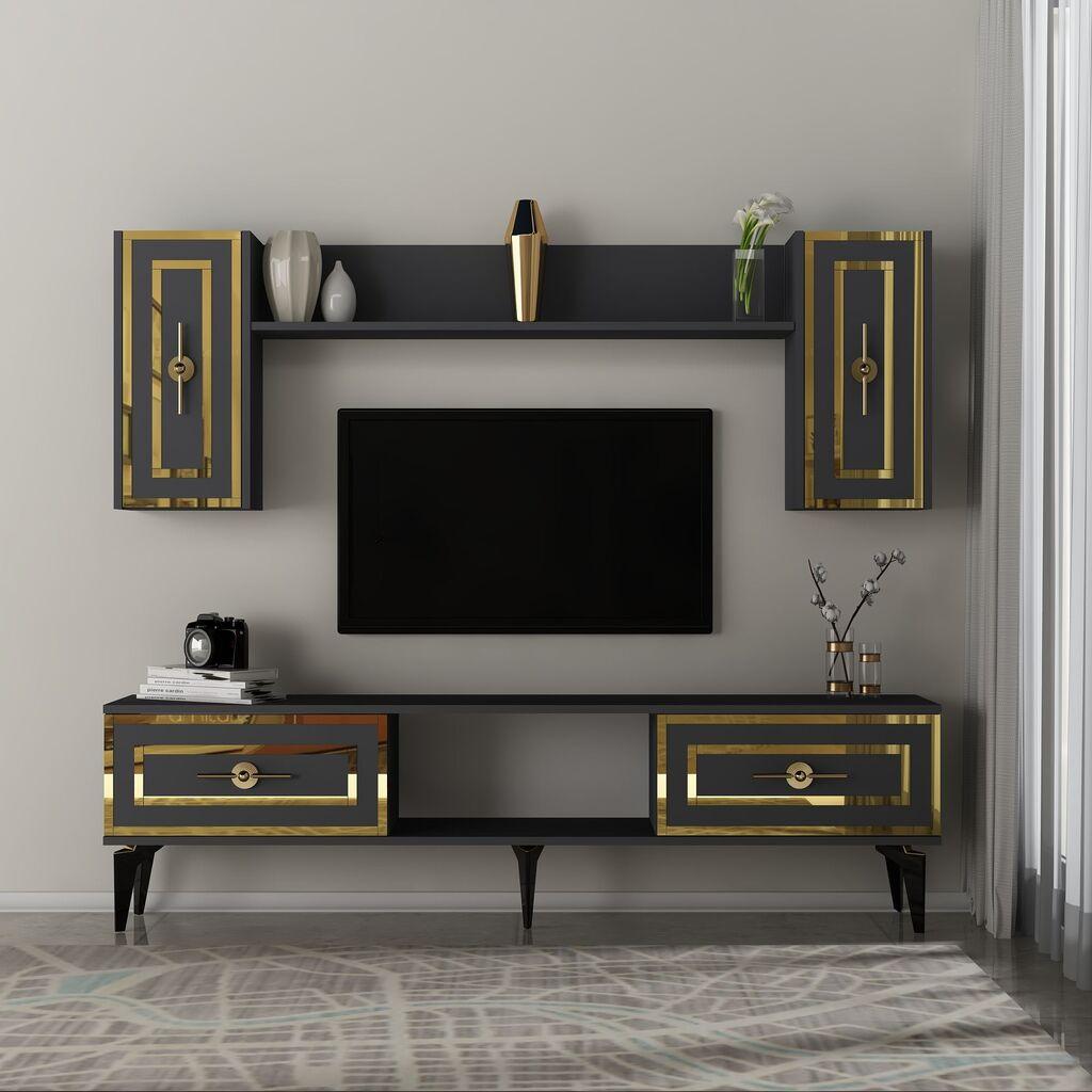 Hanah Home TV ormarić Violet, antracit