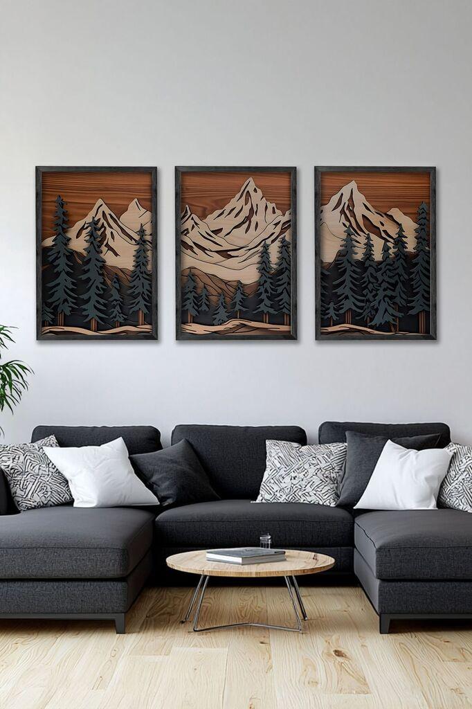 Wallity Slika Ersy3Syhcrv41, 3 dela, 34 x 49 cm