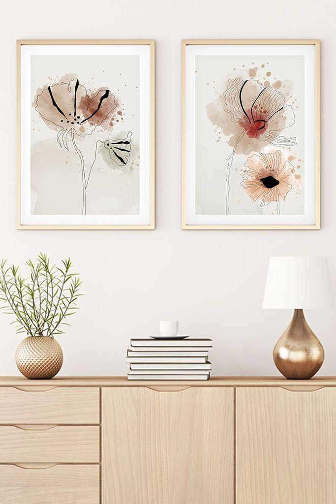Wallity Uramljena slika Huhu22, 35x50 cm , 2 dela