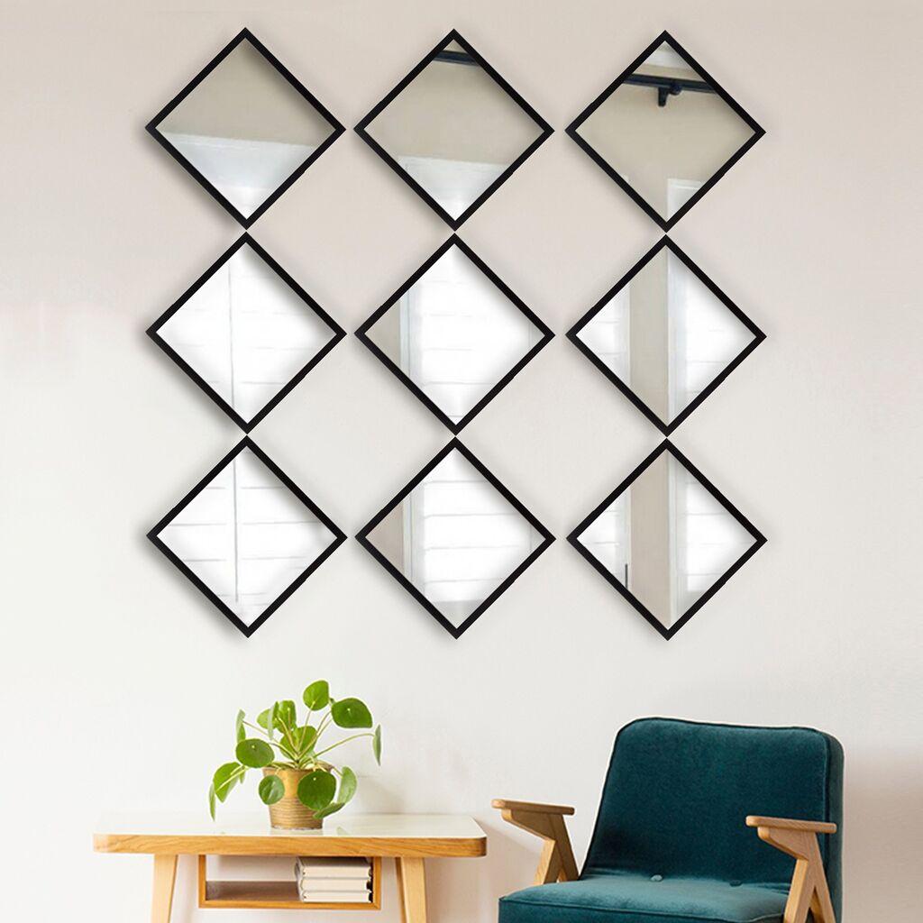Wallity Set ogledala SETAYNA_034, Crni