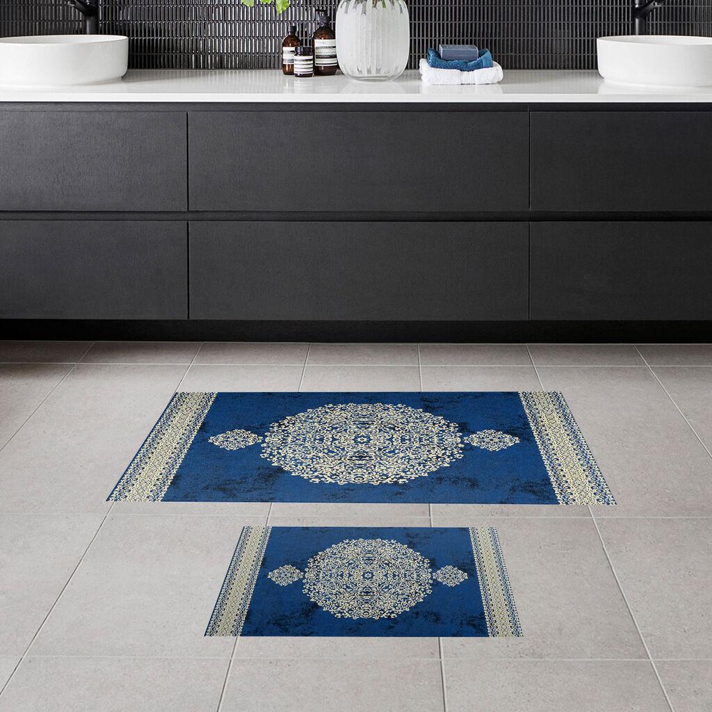 L'essentiel Maison Set od 2 kupaonska tepiha Plava