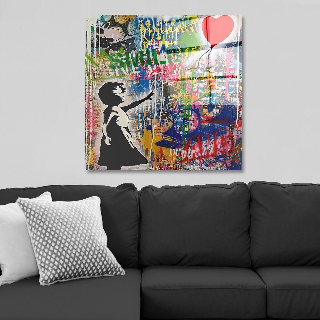 Wallity Slika od kaljenog stakla 70x70cm