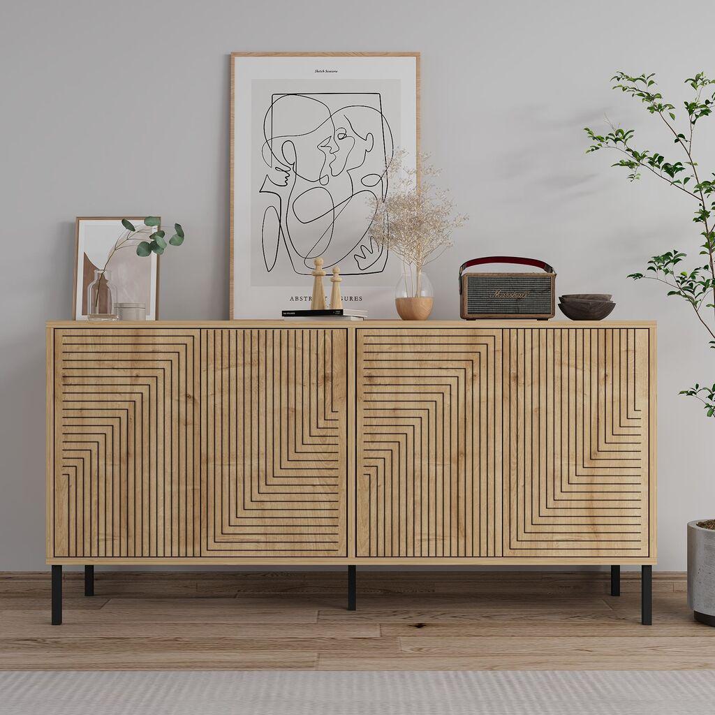 Hanah Home Konzolni sto Evolet, 150x75x36 cm, Boja hrasta