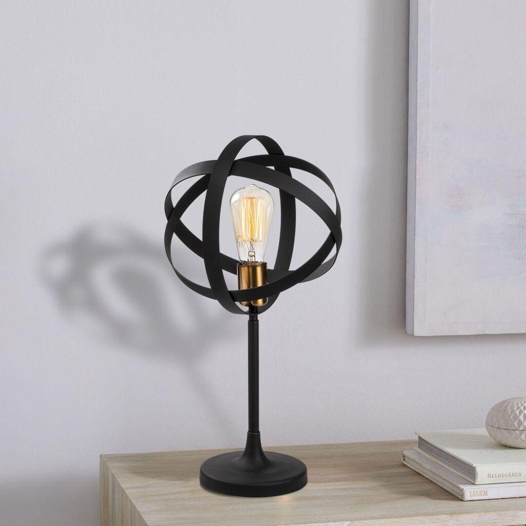 Opviq Stona lampa E27 Grlo, Zlatno-crna