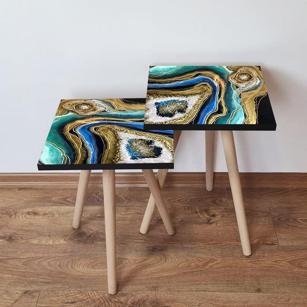 Hanah Home set stolića za kafu 2Shp89, 2 dijela, šareni