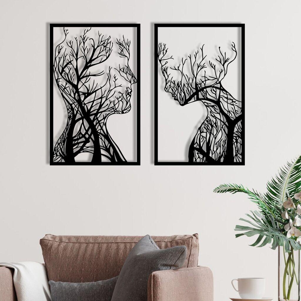 Wallity Zidna dekoracija Lutuf, 86x63cm, Crna