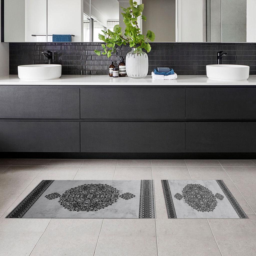 L'essentiel Maison Set od 2 kupaonska tepiha siva