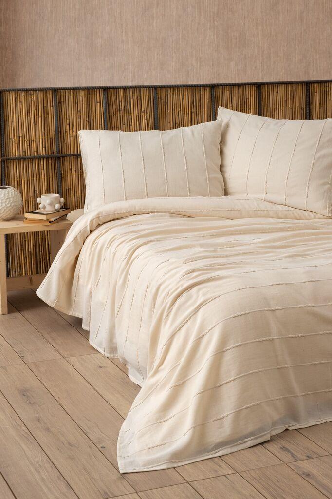 L'essentiel Maison Set prekrivač i jastučnice Sedef, 210x220 cm, krem