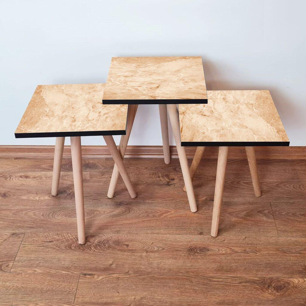 Hanah Home set stolića za kafu 3Shp254, 3 dijela, šareni