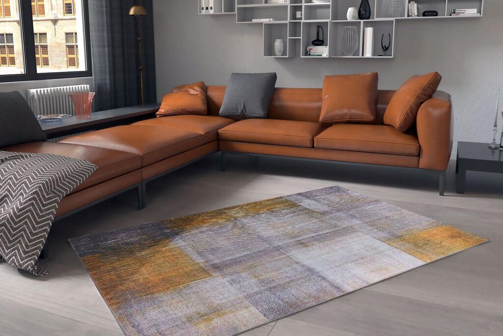 Conceptum Hypnose tepih Funk -AL 10, 210x310 cm, sivo-narandžasti