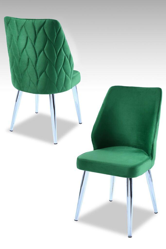 Hanah Home set puf fotelja, 48x90x43 cm, 2 dijela, zelena