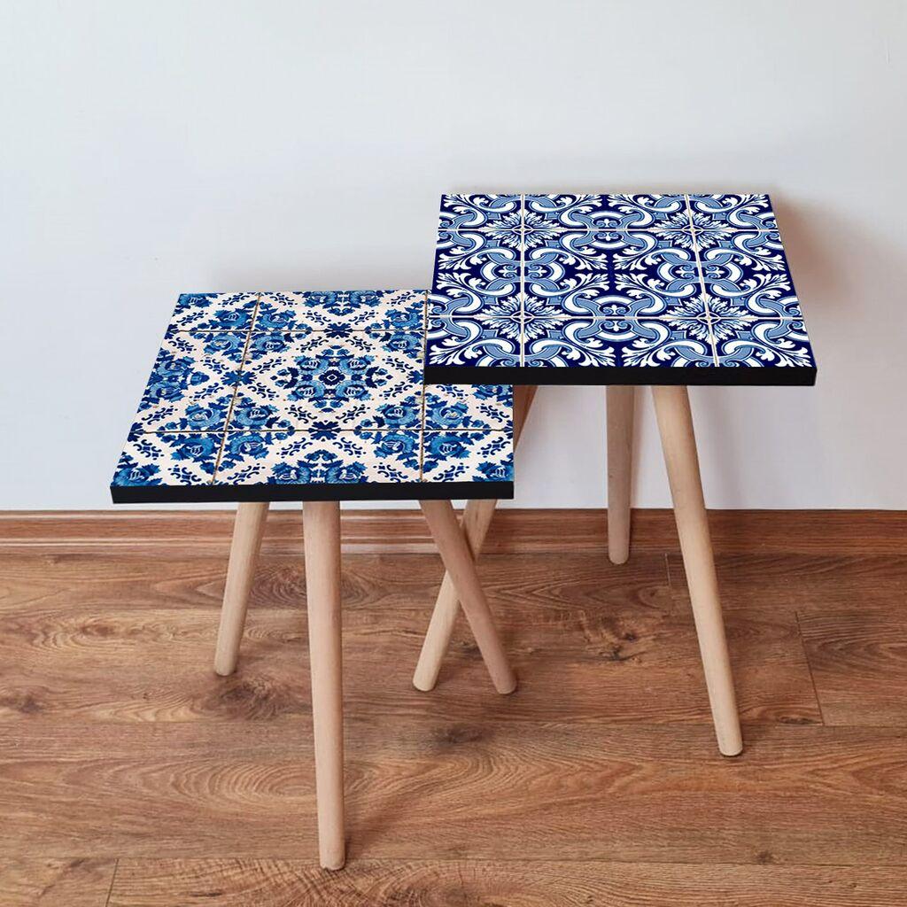 Hanah Home set stolića za kafu 2Shp348, 2 dijela, šareni