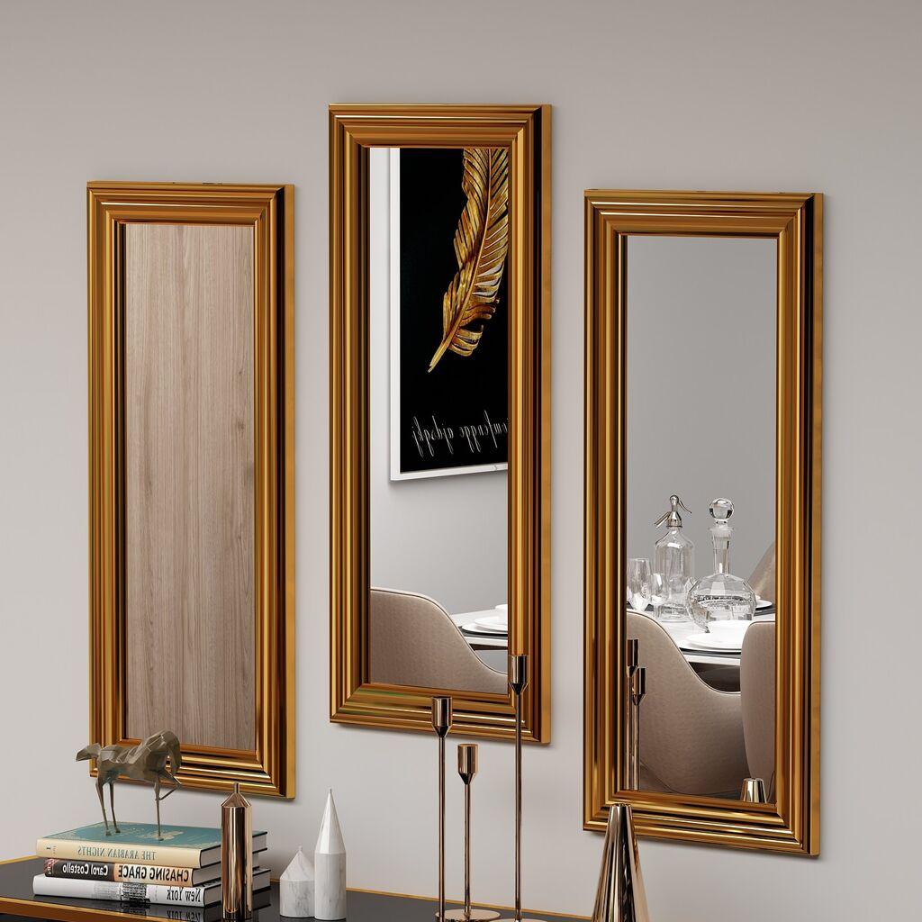 Hanah Home Set od 3 ogledala Lavia, bronza