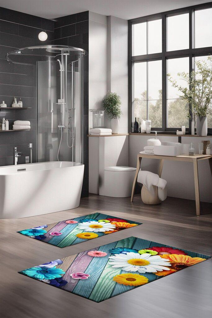 L'essentiel Maison Set tepiha za kupatilo CT-5374, 2 komada, šareni