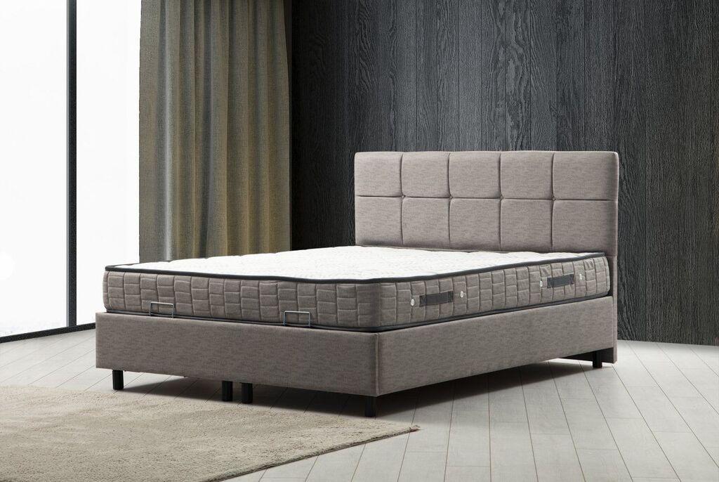 Hanah Home Francuski krevet Vitalia, 160x114x200 cm, Svijetlosiva