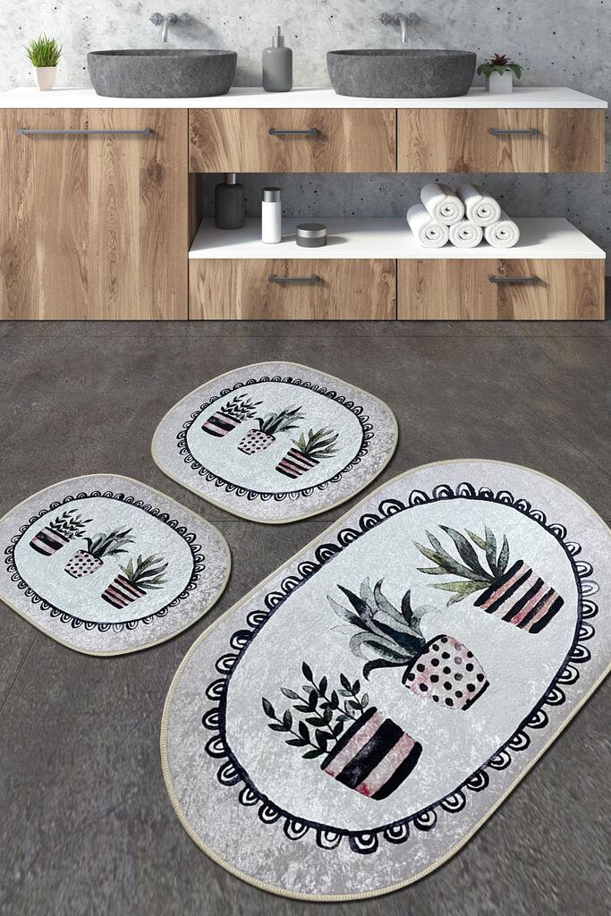 L'essentiel Maison Set od 3 kupaonska tepiha Colorful