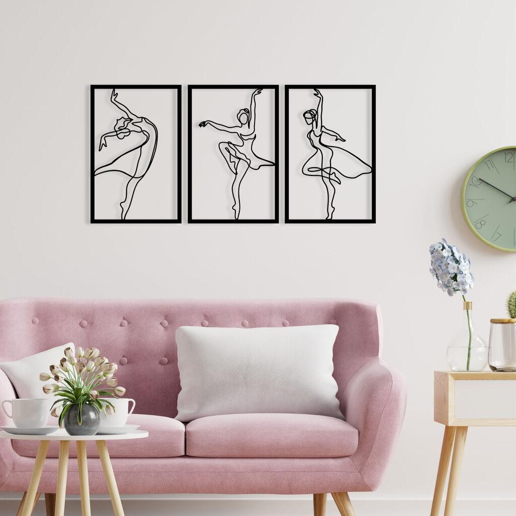Wallity Zidna dekoracija Zumra, 123x55 cm, 1.2mm, Crna