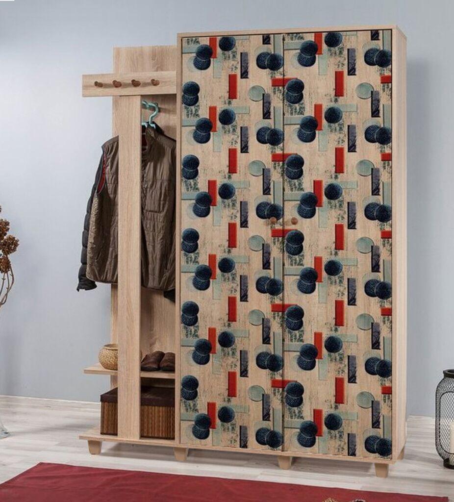 Hanah Home Ormar Garmanto 135-520, 135x192x36 cm, Šareni