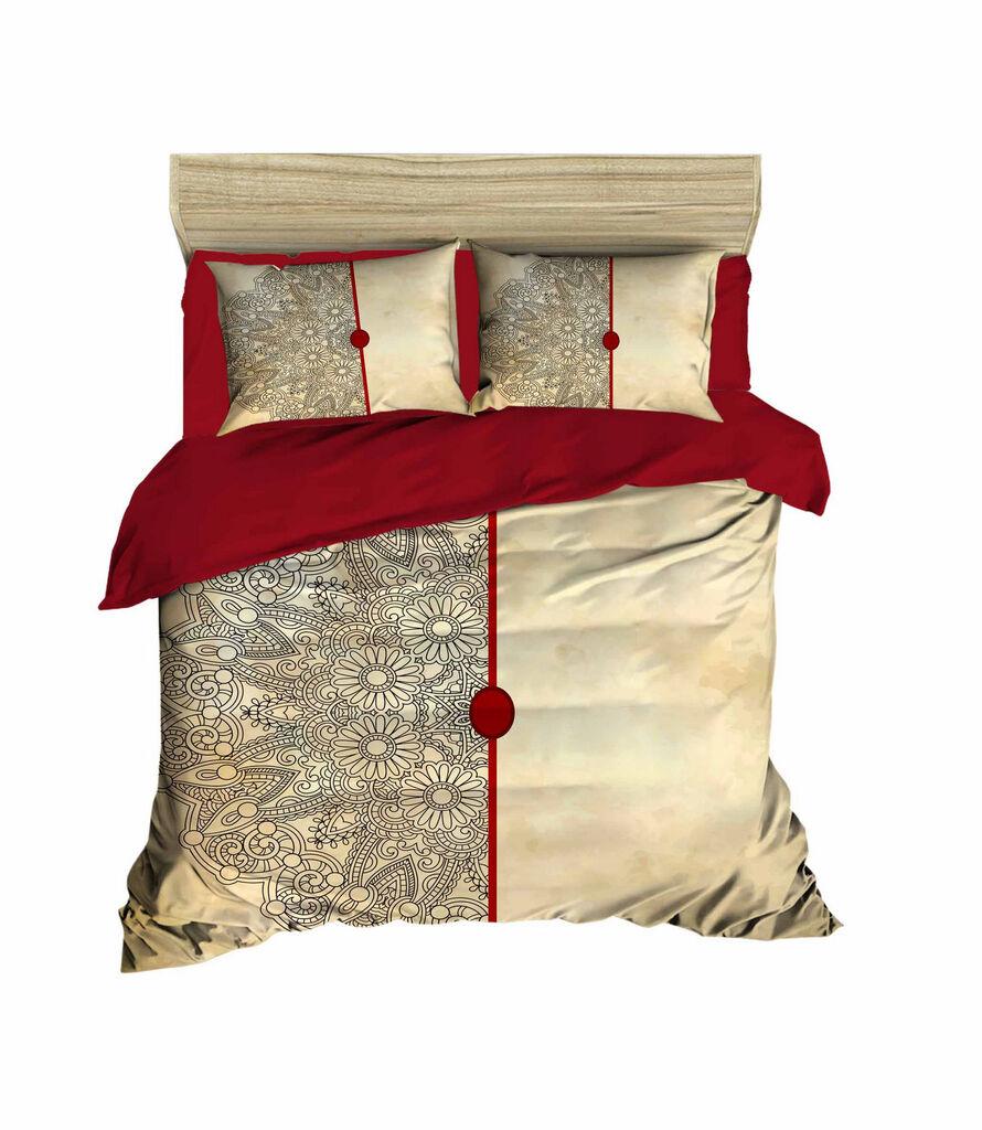 L'essentiel Maison set posteljine 465, 160x220cm, bež-crvena