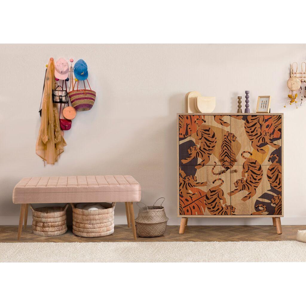 Hanah Home Set Namještaj za hodnik Multilux Tigris 0900, Prljavo roza