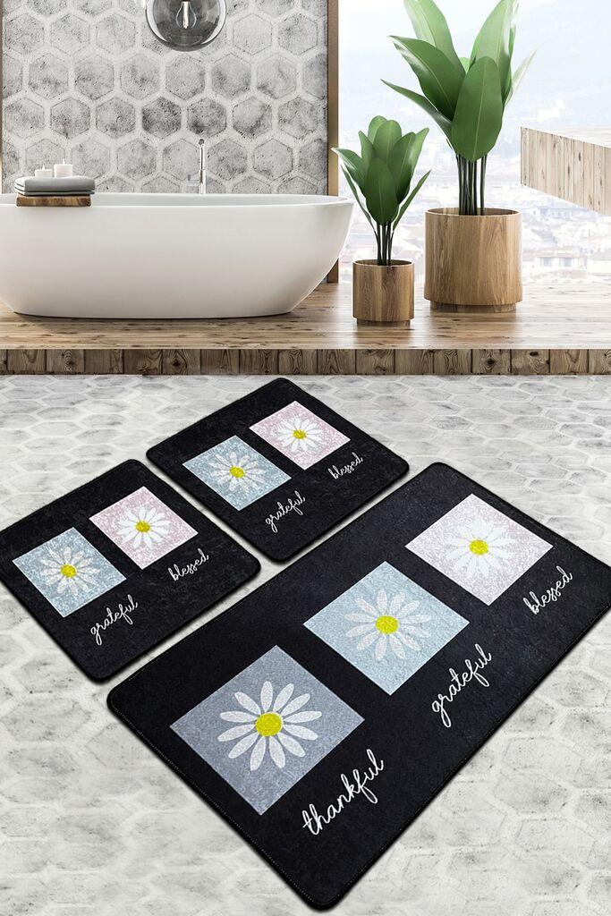 L'essentiel Maison Set od 3 kupaonska tepiha Colorful