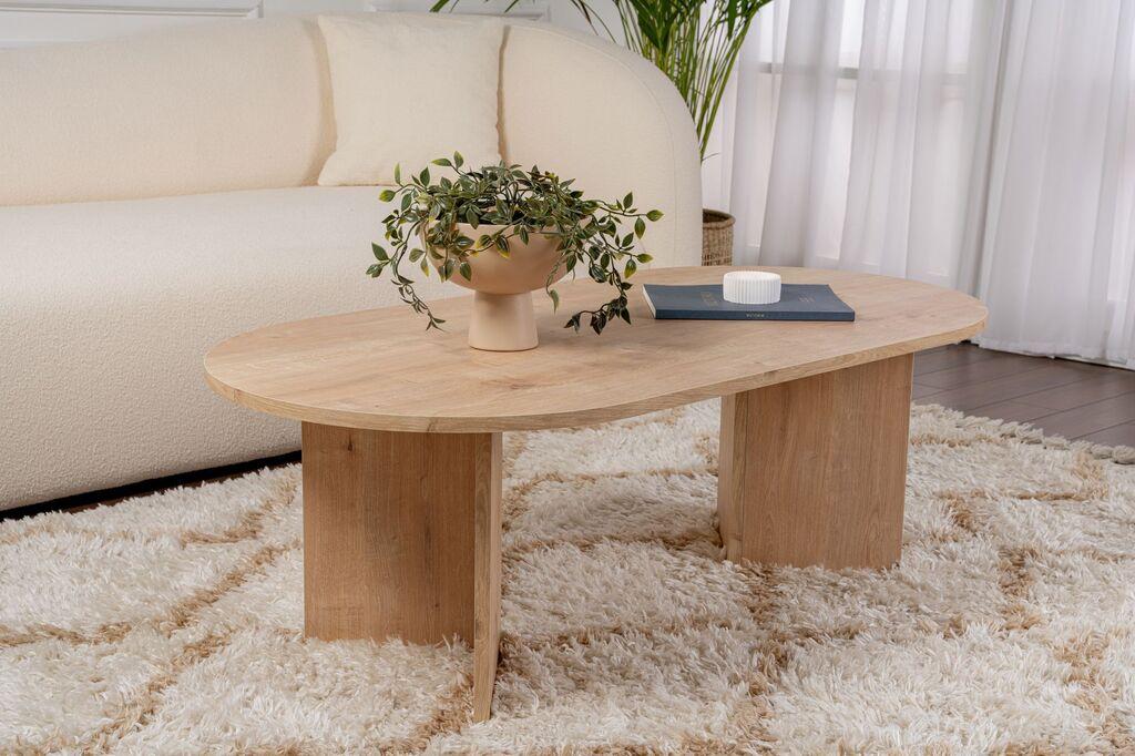 Nordure Klub sto Sable, 119x60x40cm, Smeđa