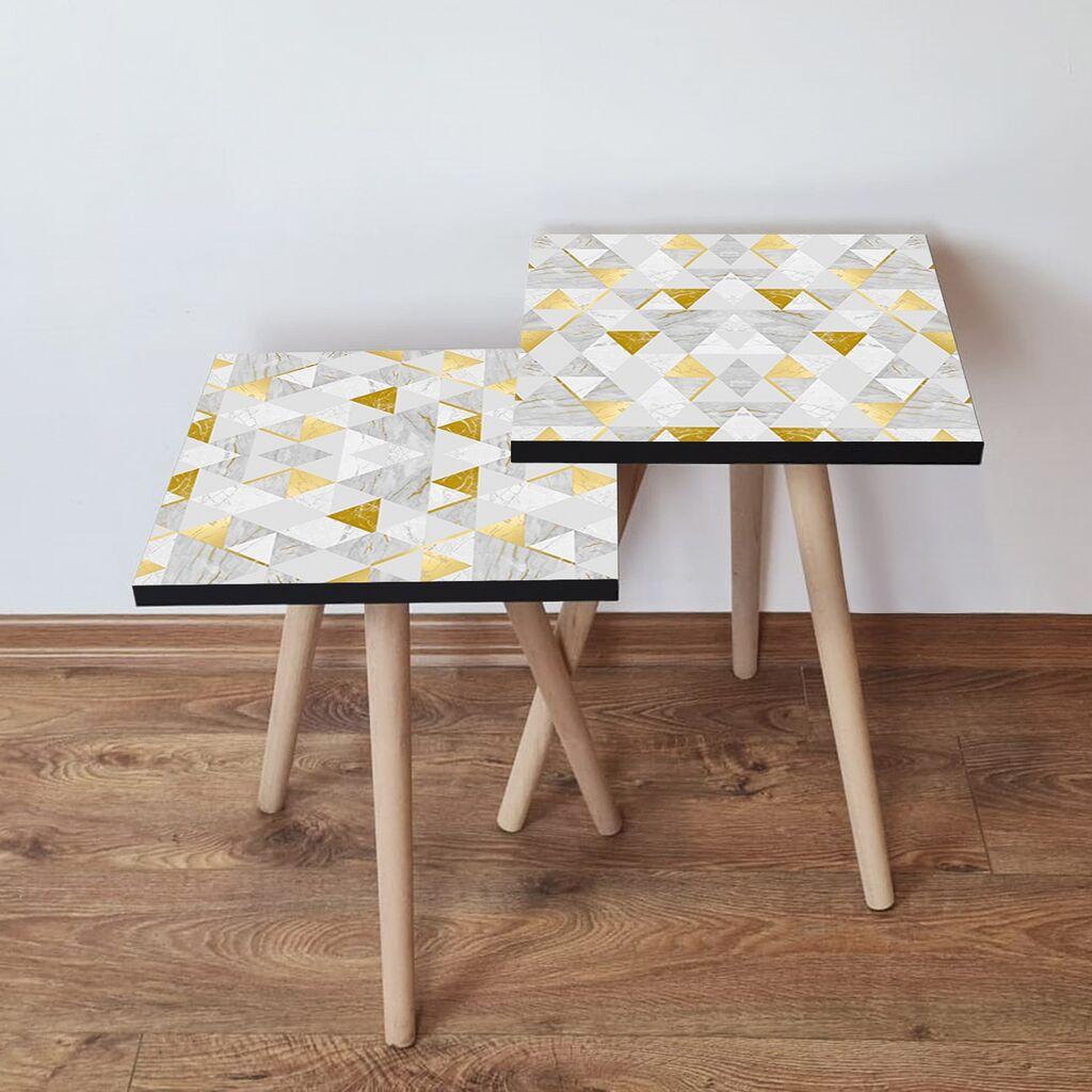 Hanah Home set stolića za kafu 2Shp502, 2 dijela, šareni