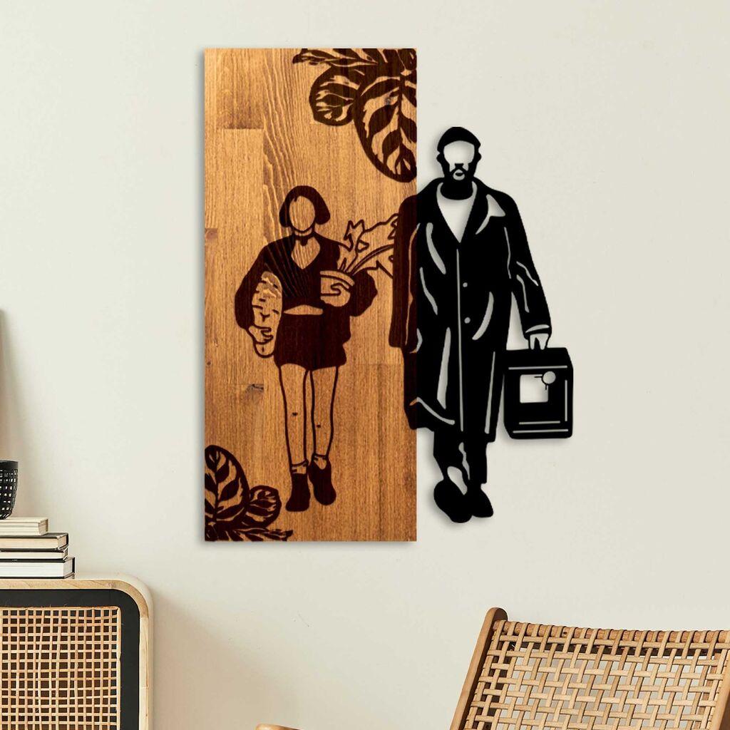 Wallity Zidna dekoracija Leon The Professional, 44 x 58 cm,  Smeđa