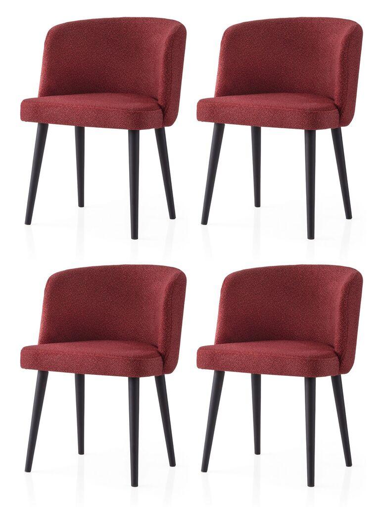 Hanah Home Set trpezarijskih stolica Soft 4109 V4, 4 dijela, Bordo