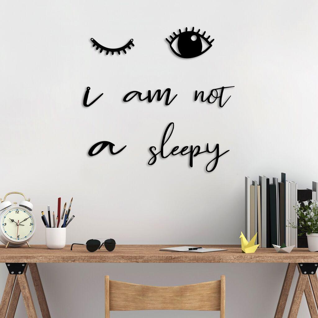 Wallity Zidna dekoracija Not Sleepy, Crna