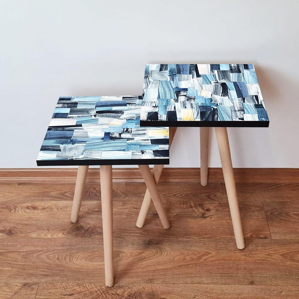 Hanah Home set stolića za kafu 2Shp118, 2 dijela, šareni